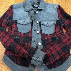 Willam Rast denim plaid jacket